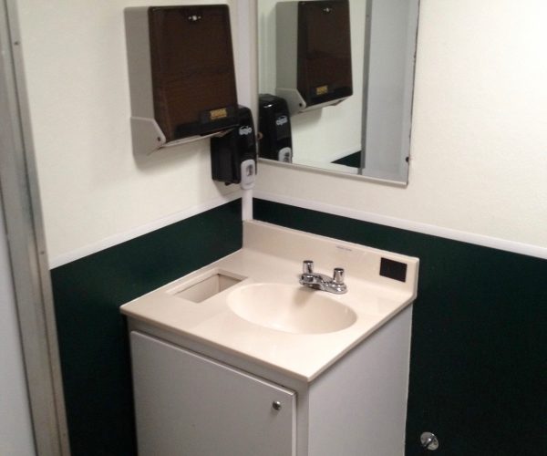 Large Restroom Trailer Rentals DE - Inside sinks